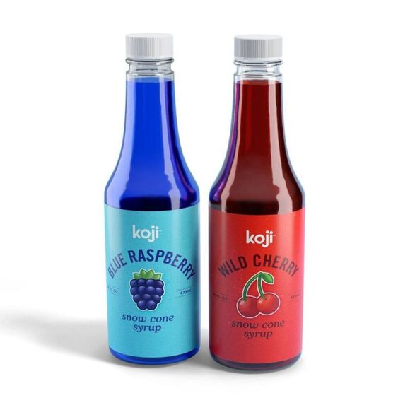 Koji - 6 Cups 16oz Blue Snow Cone Maker Set Shaved I Blue - Picture 3 of 4